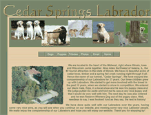 Tablet Screenshot of cedarspringslabs.com
